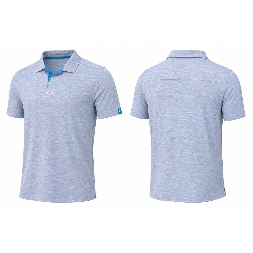 Oakley Polo Shirt Mens 2XL Gray Space Dye Short Sleeve Performance Regular Fit
